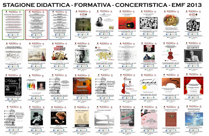 PRESENTAZIONE STAGIONE DIDATTICA E CONCERTISTICA - EMF 2013