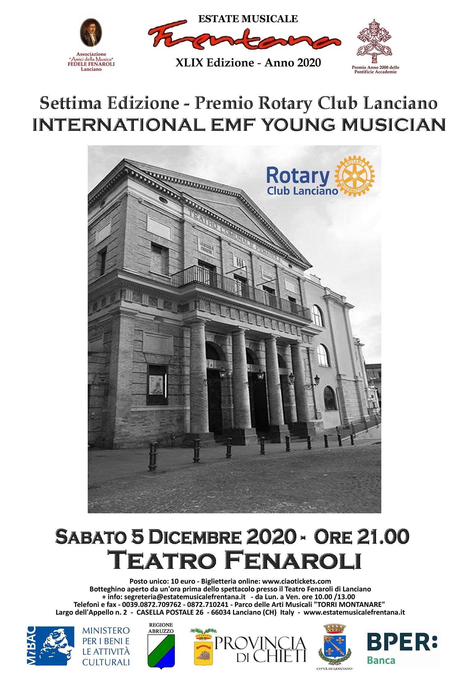 INTERNATIONAL EMF YOUNG MUSICIAN - Premio Rotary Club