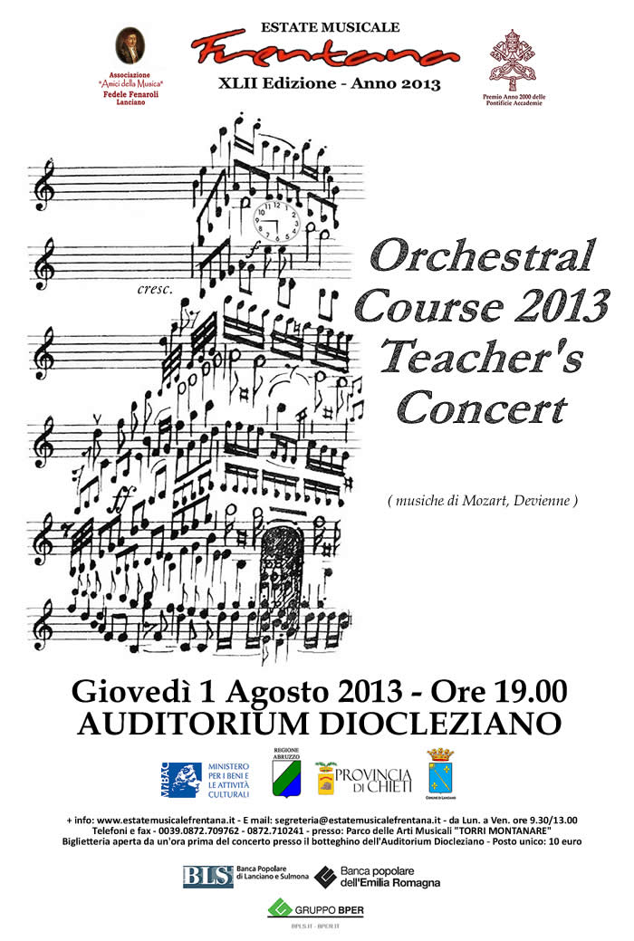 Orchestral Course  2013 Teachers’ Concert