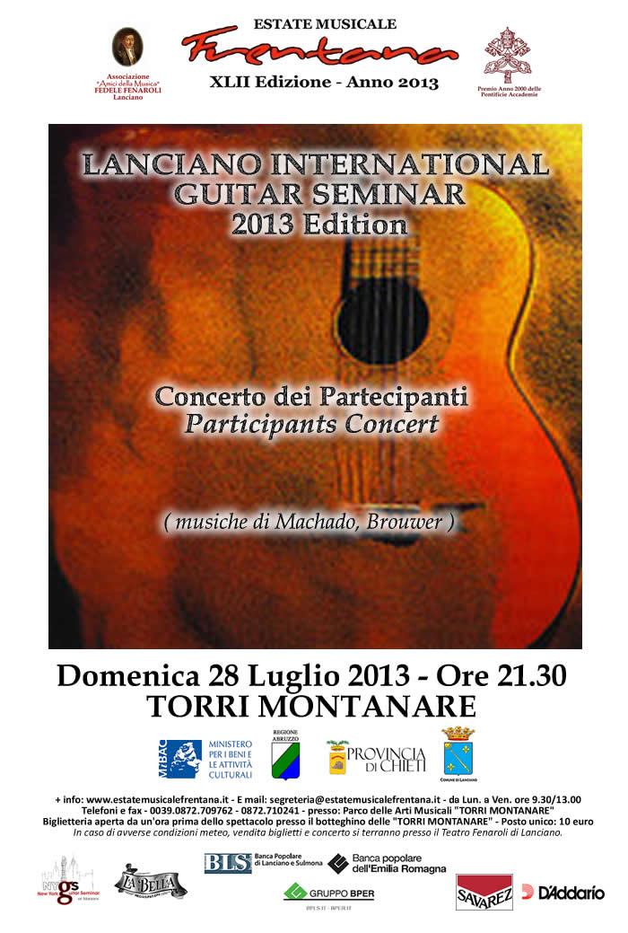 Concerto dei Partecipanti - Lanciano International Guitar Seminar 2013 Edition