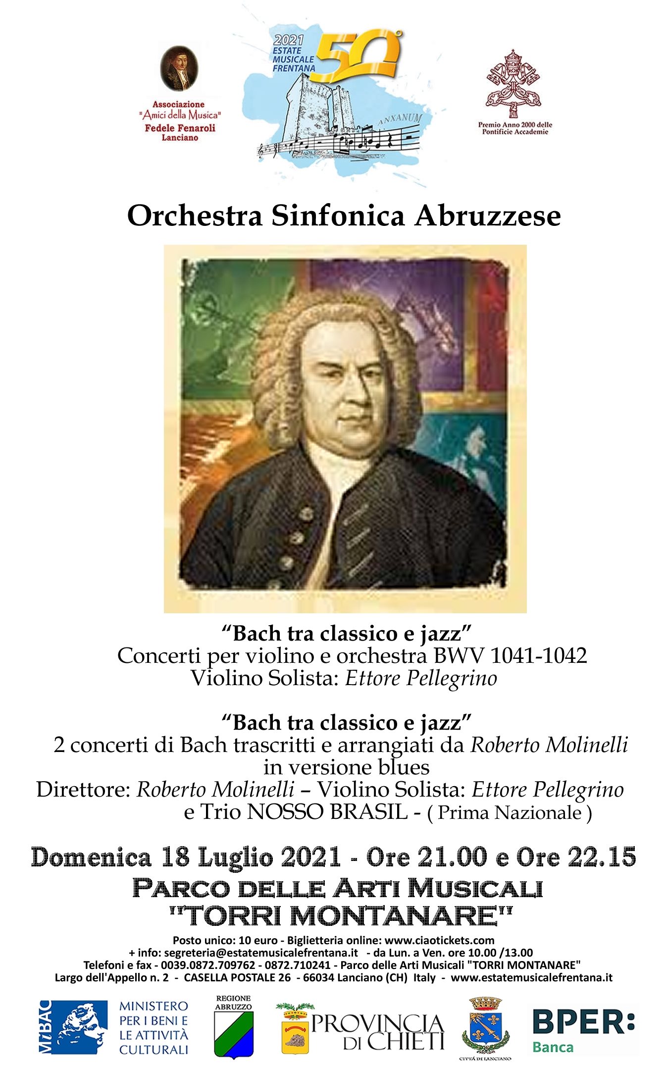 Orchestra Sinfonica Abruzzese  “Bach tra classico e jazz”